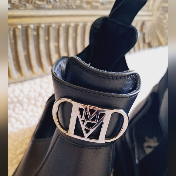 NWOB MCM Travia Black Leather Cutout Ankle Boot Women's EU 38 US 8  Org $830 - Picture 8 of 14